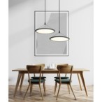 Pakabinamas šviestuvas Cabras LED 30W 3000, 4000, 6000K Juoda (PND-02123-BK)