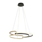 Pakabinamas šviestuvas Casar LED 40W 3000, 4000, 6000K Juoda, Aukso (PND-24002-BK-GD)