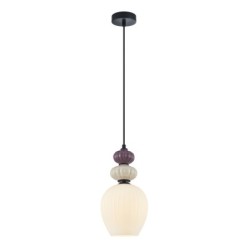 Pakabinamas šviestuvas Domali 1xE27 Juoda, Pilka, Violetinė (PND-36816-1B-BK-WH)