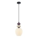 Pakabinamas šviestuvas Domali 1xE27 Juoda, Pilka, Violetinė (PND-36816-1B-BK-WH)