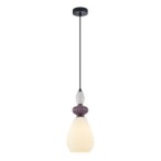 Pakabinamas šviestuvas Domali 1xE27 Juoda, Pilka, Violetinė (PND-36816-1C-BK-WH)