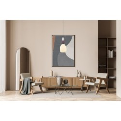 Pakabinamas šviestuvas Domali 1xE27 Juoda, Pilka, Violetinė (PND-36816-1C-BK-WH)