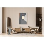 Pakabinamas šviestuvas Domali 1xE27 Juoda, Pilka, Violetinė (PND-36816-1C-BK-WH)