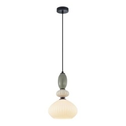 Pakabinamas šviestuvas Domali 1xE27 Pilka (PND-36816-1E-BK-WH)