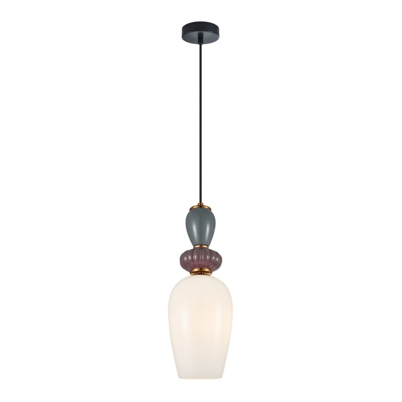 Pakabinamas šviestuvas Martelo 1xE27 Aukso, Žalvario, Mėlyna, Rožinė, Violetinė (PND-36545-1A-GD-WH)