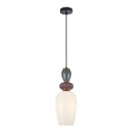 Pakabinamas šviestuvas Martelo 1xE27 Aukso, Žalvario, Mėlyna, Rožinė, Violetinė (PND-36545-1A-GD-WH)