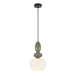 Pakabinamas šviestuvas Martelo 1xE27 Aukso, Žalvario, Mėlyna, Žalia (PND-36545-1B-GD-WH)
