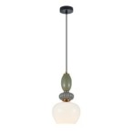 Pakabinamas šviestuvas Martelo 1xE27 Aukso, Žalvario, Mėlyna, Žalia (PND-36545-1B-GD-WH)