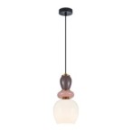 Pakabinamas šviestuvas Martelo 1xE27 Aukso, Žalvario, Rožinė, Violetinė (PND-36545-1C-GD-WH)
