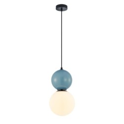 Pakabinamas šviestuvas Mastal 1xE27 Juoda, Mėlyna (PND-36603-1L-BK-BLU)