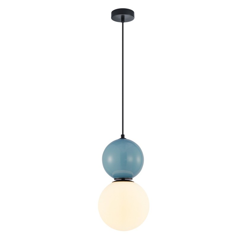 Pakabinamas šviestuvas Mastal 1xE27 Juoda, Mėlyna (PND-36603-1L-BK-BLU)