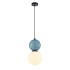 Pakabinamas šviestuvas Mastal 1xE27 Juoda, Mėlyna (PND-36603-1L-BK-BLU)