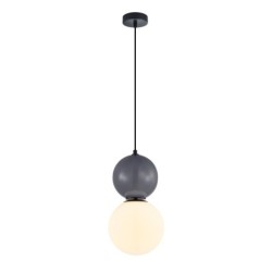 Pakabinamas šviestuvas Mastal 1xE27 Juoda, Pilka (PND-36603-1L-BK-GR)