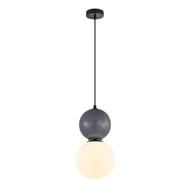 Pakabinamas šviestuvas Mastal 1xE27 Juoda, Pilka (PND-36603-1L-BK-GR)