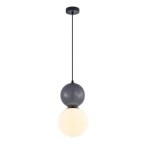 Pakabinamas šviestuvas Mastal 1xE27 Juoda, Pilka (PND-36603-1L-BK-GR)