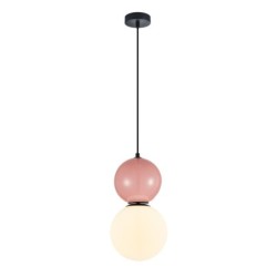Pakabinamas šviestuvas Mastal 1xE27 Juoda, Rožinė (PND-36603-1L-BK-PK)