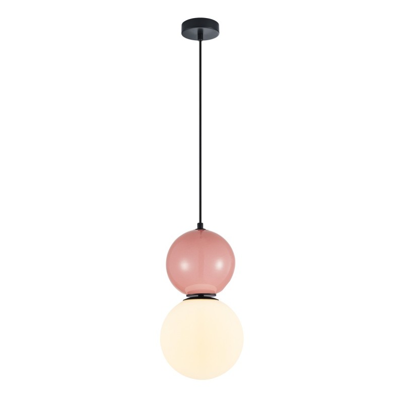 Pakabinamas šviestuvas Mastal 1xE27 Juoda, Rožinė (PND-36603-1L-BK-PK)