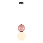 Pakabinamas šviestuvas Mastal 1xE27 Juoda, Rožinė (PND-36603-1L-BK-PK)