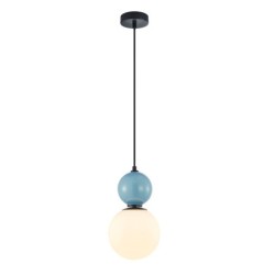 Pakabinamas šviestuvas Mastal 1xE27 Juoda, Mėlyna (PND-36603-1M-BK-BLU)