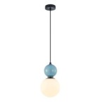 Pakabinamas šviestuvas Mastal 1xE27 Juoda, Mėlyna (PND-36603-1M-BK-BLU)