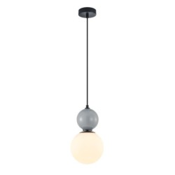 Pakabinamas šviestuvas Mastal 1xE27 Juoda, Pilka (PND-36603-1M-BK-GR)