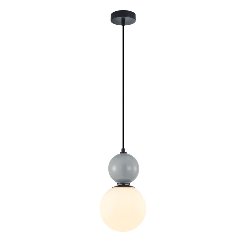 Pakabinamas šviestuvas Mastal 1xE27 Juoda, Pilka (PND-36603-1M-BK-GR)