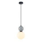 Pakabinamas šviestuvas Mastal 1xE27 Juoda, Pilka (PND-36603-1M-BK-GR)