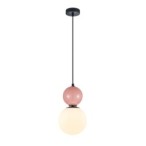 Pakabinamas šviestuvas Mastal 1xE27 Juoda, Rožinė (PND-36603-1M-BK-PK)