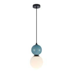 Pakabinamas šviestuvas Mastal 1xE27 Juoda, Mėlyna (PND-36603-1S-BK-BLU)