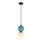 Pakabinamas šviestuvas Mastal 1xE27 Juoda, Mėlyna (PND-36603-1S-BK-BLU)