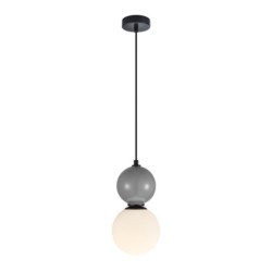 Pakabinamas šviestuvas Mastal 1xE27 Juoda, Pilka (PND-36603-1S-BK-GR)