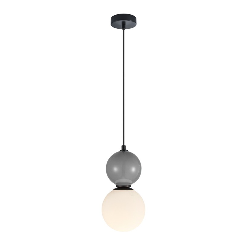 Pakabinamas šviestuvas Mastal 1xE27 Juoda, Pilka (PND-36603-1S-BK-GR)