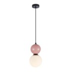 Pakabinamas šviestuvas Mastal 1xE27 Juoda, Rožinė (PND-36603-1S-BK-PK)