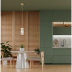 Pakabinamas šviestuvas Merto 1xE14 Aukso (PND-40930-1A-GD)