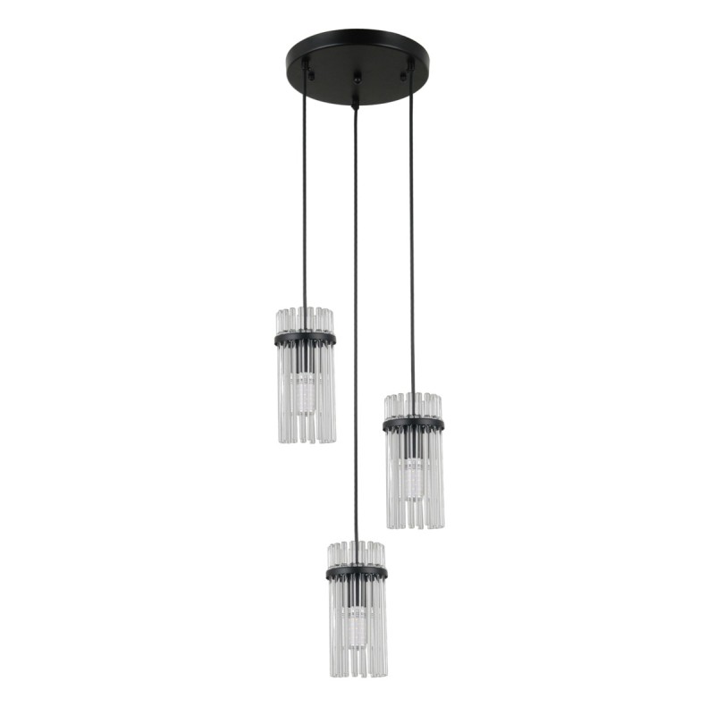 Pakabinamas šviestuvas Merto 3xE14 Juoda (PND-40930-3A-BK)