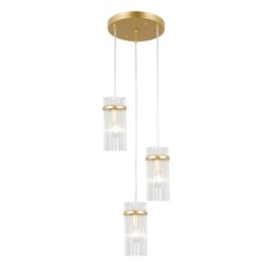 Pakabinamas šviestuvas Merto 3xE14 Aukso (PND-40930-3A-GD)