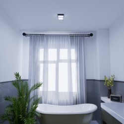 Lubinis šviestuvas Nefis LED 9W 2800, 4000, 6000K Juoda (PLF-53628-BK)