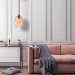 Pakabinamas šviestuvas Novala 1xE27 Aukso, Žalvario (PND-3031-1-BRO-AMB)