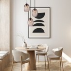 Pakabinamas šviestuvas Novala 3xE27 Juoda (PND-3031-3A-BK-CF)