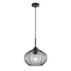 Pakabinamas šviestuvas Pansol 1xE27 Juoda (PND-2940-1S-BK-SG2)