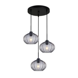 Pakabinamas šviestuvas Pansol 3xE27 Juoda (PND-2940-3AS-BK-SG2)