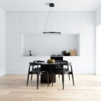 Pakabinamas šviestuvas Pantal LED 22W 3000, 4000, 6000K Juoda (PND-34533-M-BK)