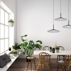 Pakabinamas šviestuvas Sardena LED 9W 3000, 4000, 6000K Juoda (PND-01510-S-BK)