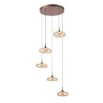 Pakabinamas šviestuvas Tenele LED 35W 3000K Vario (PND-24028-5A-COPP)