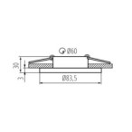 Įmontuojamas šviestuvas TALU IP44 DSO-W 10W balta Gx5,3/GU10