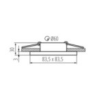 Įmontuojamas šviestuvas TALU IP44 DSL-W 10W balta Gx5,3/GU10