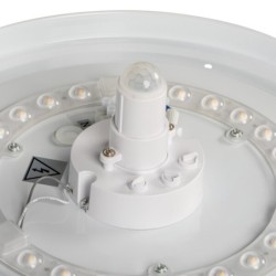 Lubinis šviestuvas FOGLER E 17W NW LED SMD balta IP20 su PIR judesio davikliu
