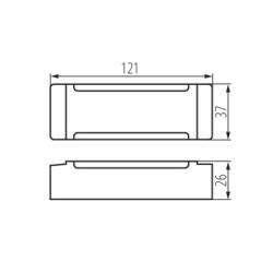 Maitinimo šaltinis LED juostoms TRETO IP67 48V 40W, balta, plastikas