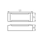 Maitinimo šaltinis LED juostoms TRETO IP67 48V 40W, balta, plastikas