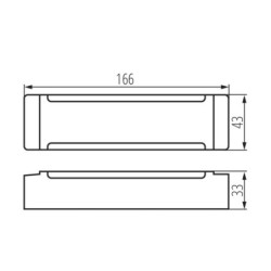 Maitinimo šaltinis LED juostoms TRETO IP67 48V 60W, balta, plastikas